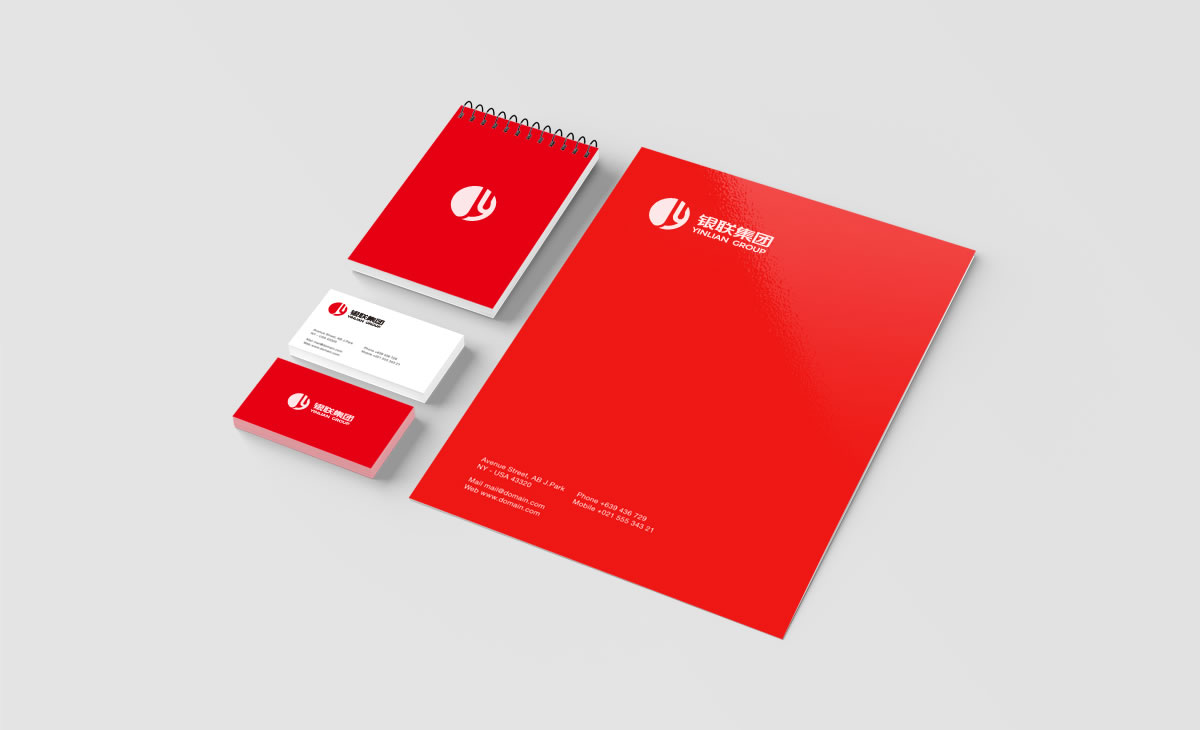 銀聯(lián)集團(tuán)品牌形象設(shè)計(jì)，銀聯(lián)集團(tuán)標(biāo)志設(shè)計(jì)_全力設(shè)計(jì)